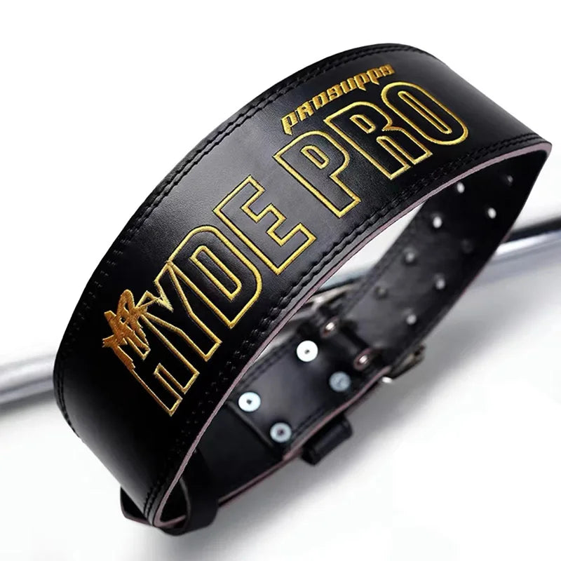 Denno’s-Weightlifting Leather Belt – Adjustable weightlifting back brace for lumbar support and posture correction. Ideal for powerlifting, workouts, and back pain relief.