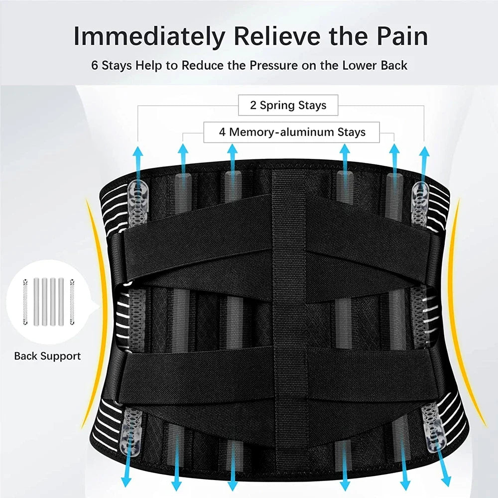 Denno’s-Support Back Belt – Adjustable weightlifting back brace for lumbar support and posture correction. Ideal for powerlifting, workouts, and back pain relief.