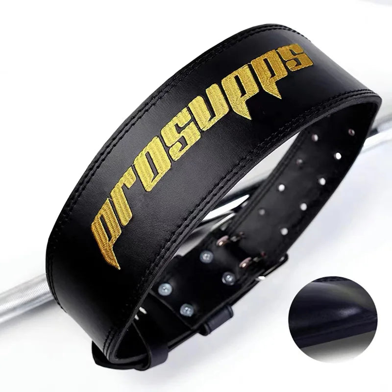 Denno’s-Weightlifting Leather Belt – Adjustable weightlifting back brace for lumbar support and posture correction. Ideal for powerlifting, workouts, and back pain relief.