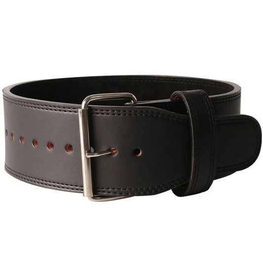 Denno’s-Leather Powerlifting Belt – Adjustable weightlifting back brace for lumbar support and posture correction. Ideal for powerlifting, workouts, and back pain relief.