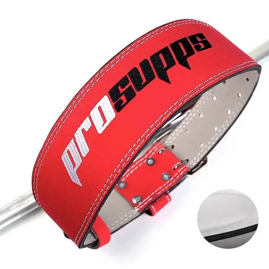 Denno’s-Weightlifting Leather Belt – Adjustable weightlifting back brace for lumbar support and posture correction. Ideal for powerlifting, workouts, and back pain relief.