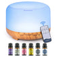 Denno’s-500ML Essential Oil Aroma Diffuser – Ultrasonic aromatherapy diffuser for essential oils. Enhances relaxation, air quality, and mood with soothing mist and LED lighting.
