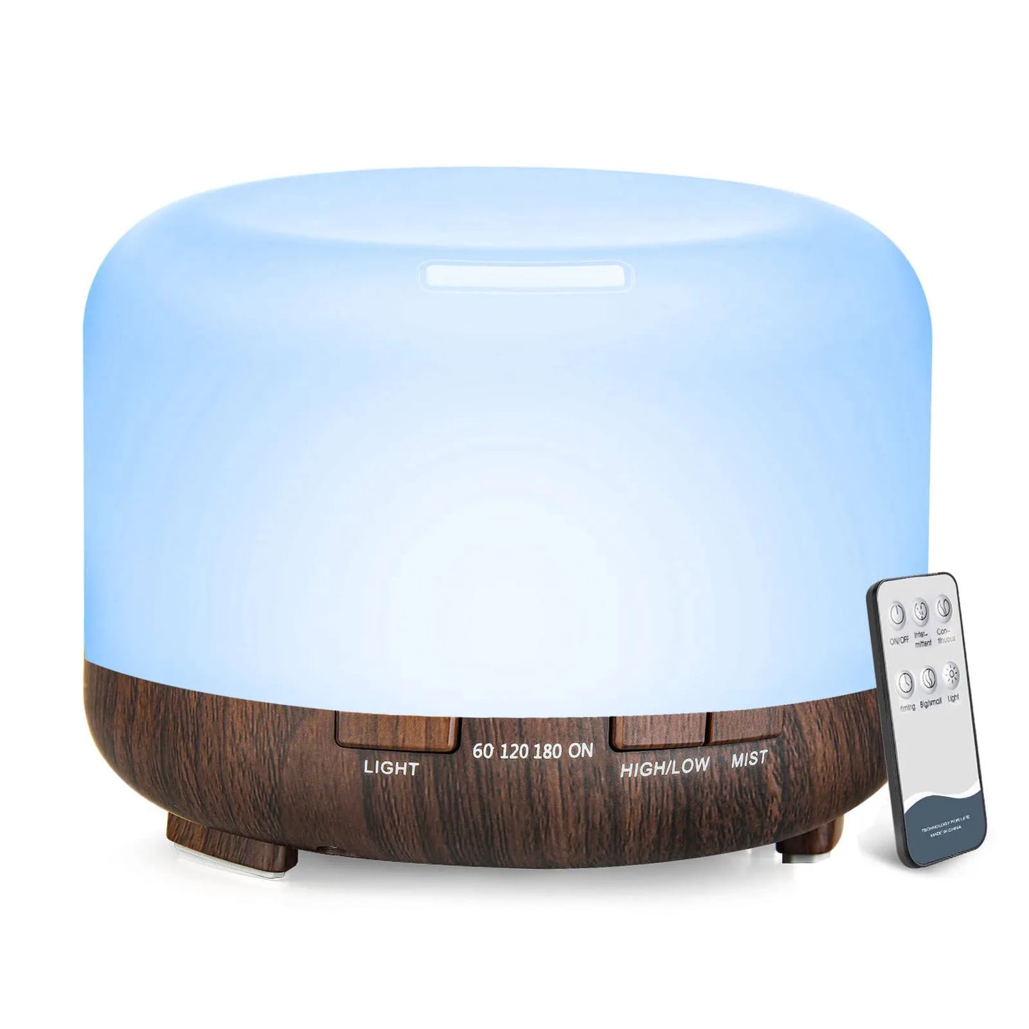 Denno’s-500ML Essential Oil Aroma Diffuser – Ultrasonic aromatherapy diffuser for essential oils. Enhances relaxation, air quality, and mood with soothing mist and LED lighting.