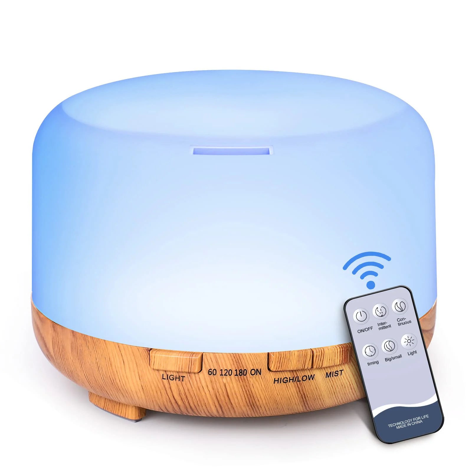Denno’s-500ML Essential Oil Aroma Diffuser – Ultrasonic aromatherapy diffuser for essential oils. Enhances relaxation, air quality, and mood with soothing mist and LED lighting.